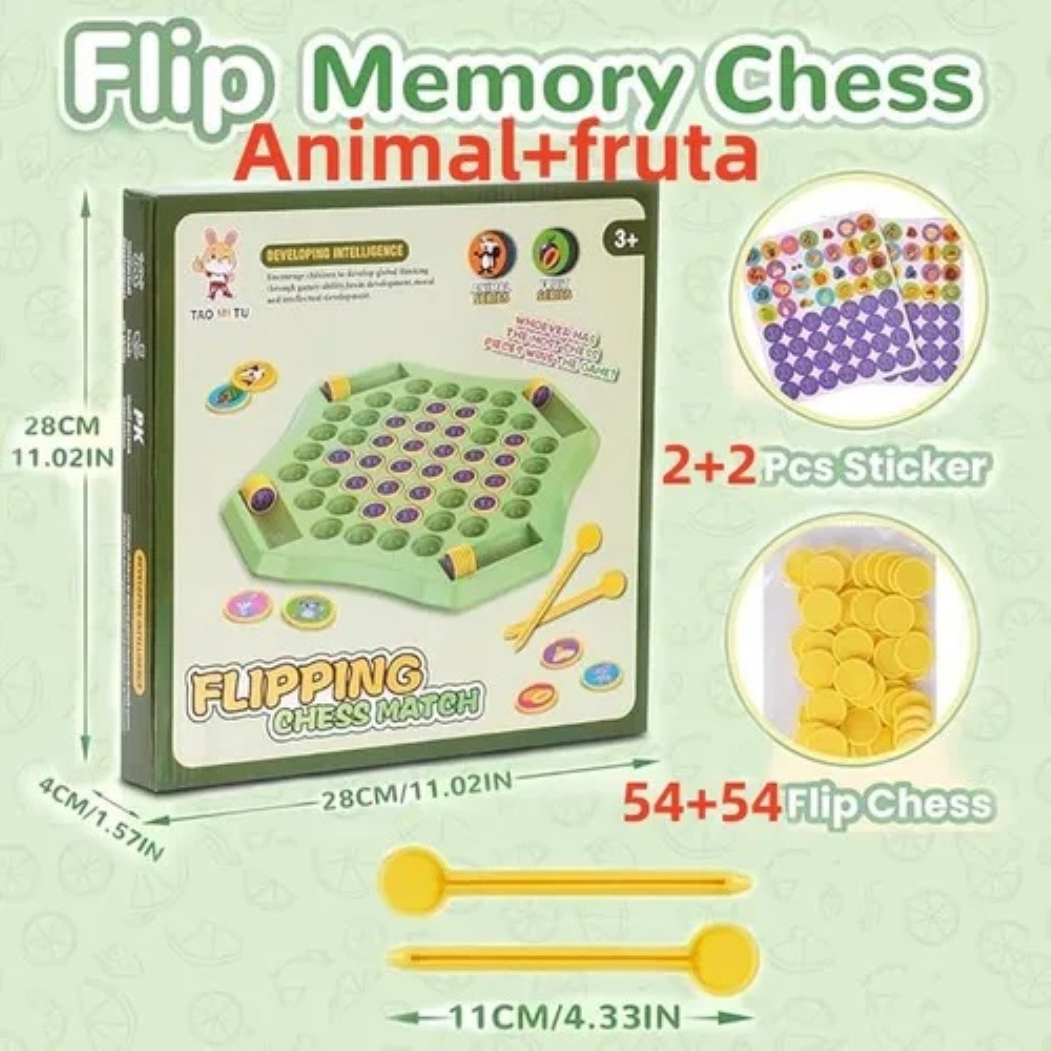 Juegos De Mesa Ni&ntilde;os Encuentra El Mismo Patr&oacute;n-animal+fruta Verde image number null