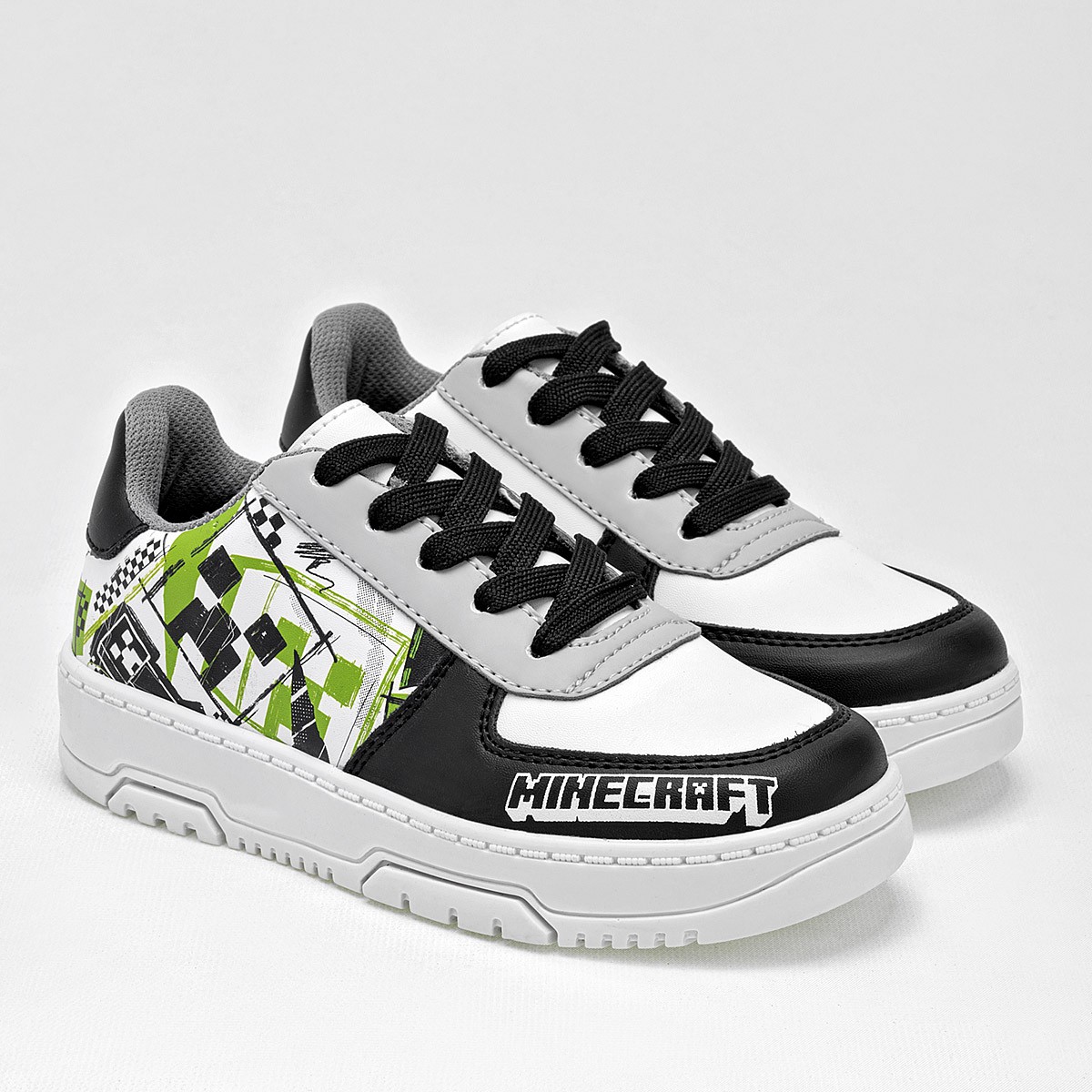 TENIS URBANO Licencias Yuyin NI&Ntilde;O EN COLOR BLANCO NEGRO GRIS MI4022 image number null