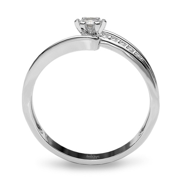 Anillo de Compromiso con 20 puntos Diamante Natural Certificado Oro 14K Amelie Joyas image number null