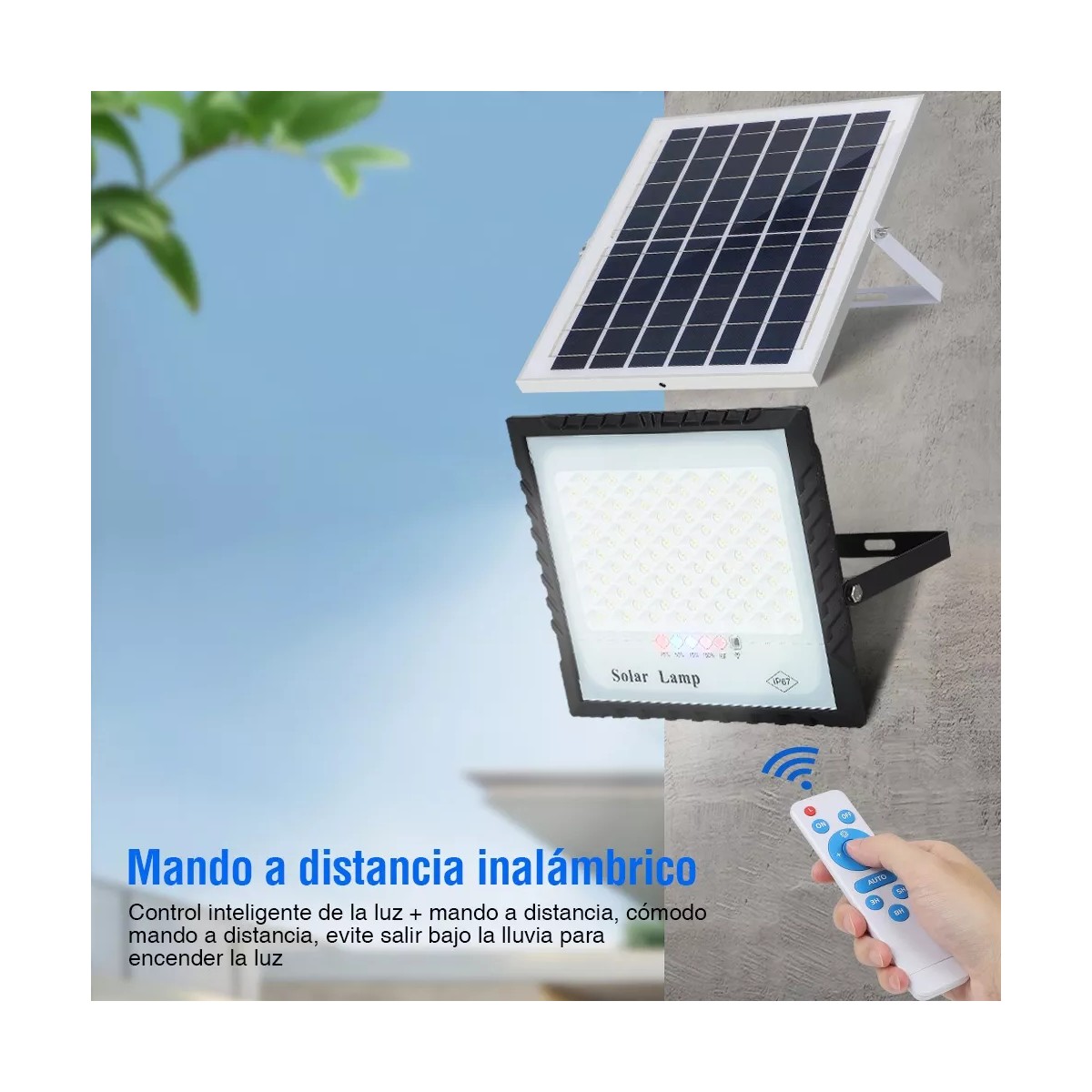 L&aacute;mpara Led Solar Luminaria Suburbana Alumbrado 500w Color Blanco. image number null