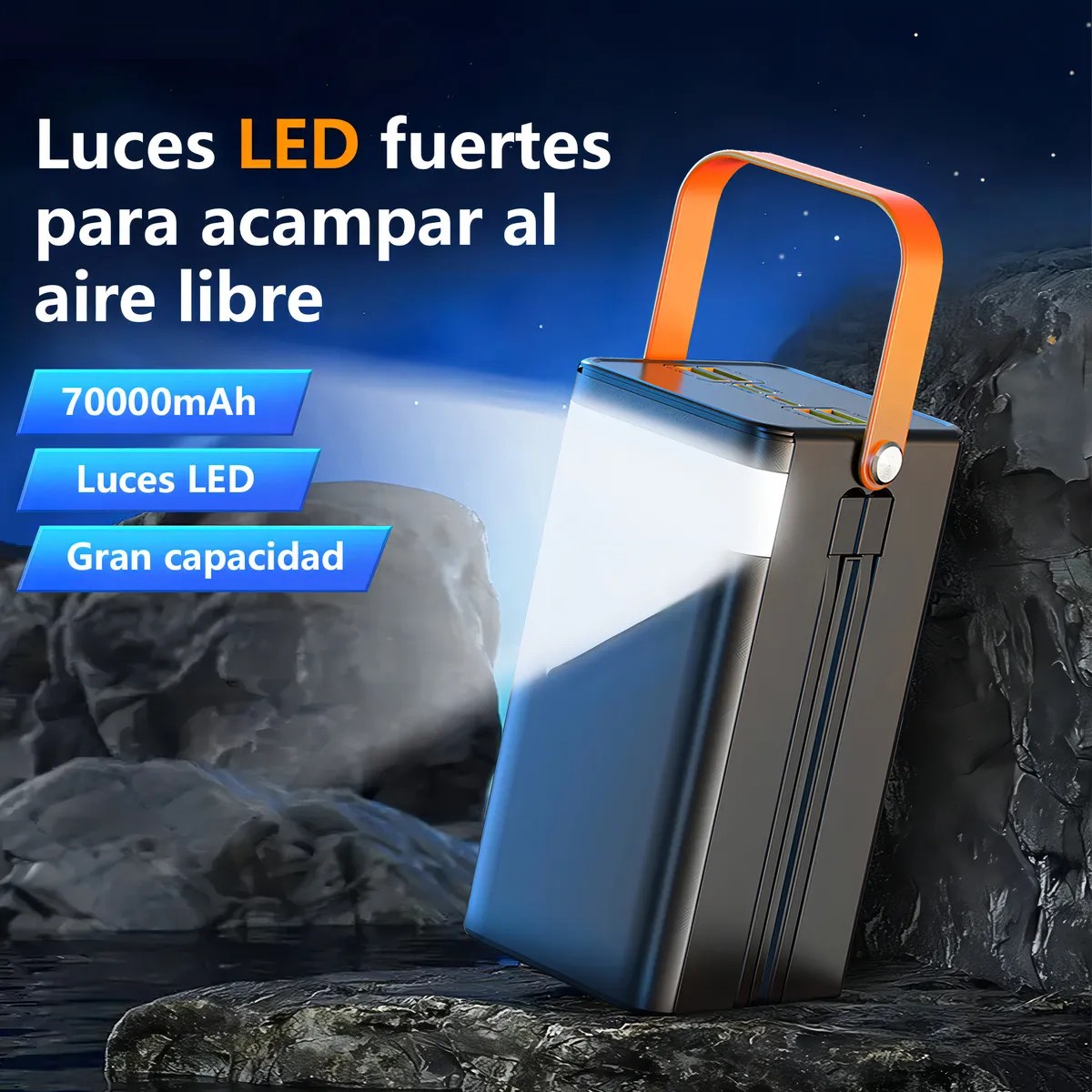 Cargador de bater&iacute;a Power Bank con 4 salidas USB e indicador LED image number null