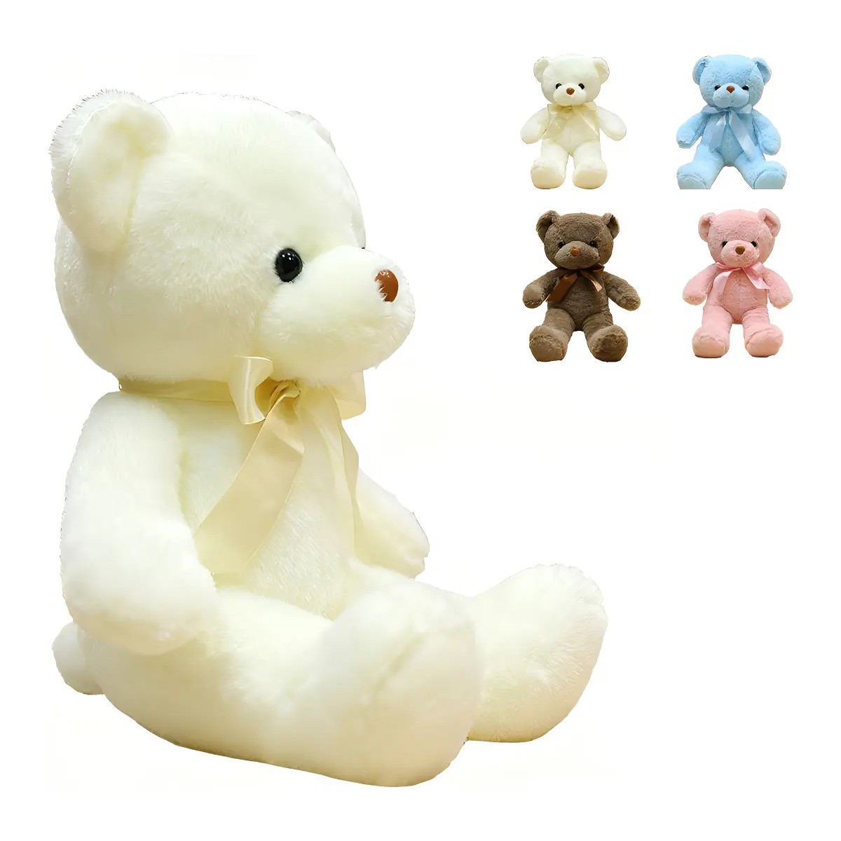 Osito De Peluche Abrazable Adorable 30cm Blanco image number null