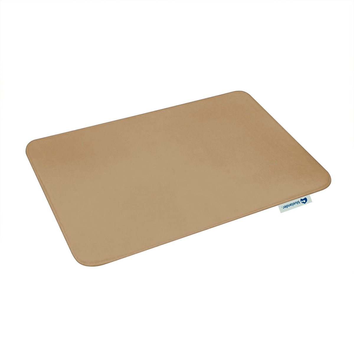 Tapete de Ba&ntilde;o Antiderrapante Memory Foam de Terciopelo Beige Bluelander image number null