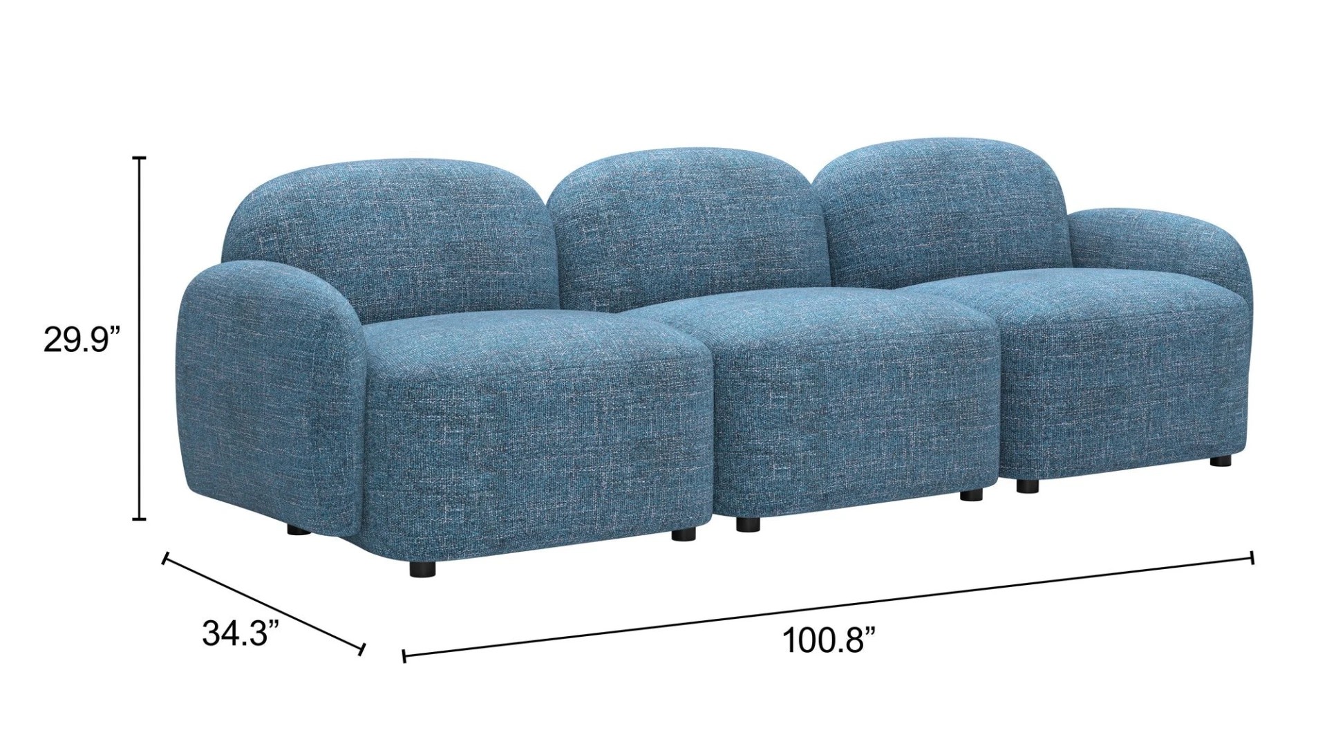 Sofa Cleo Azul Kessa image number null