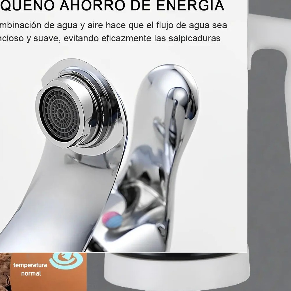 Llave Mezcladora Para Cocina Monomando Lavabo,grifo De Ba&ntilde;o Plata Heroni image number null