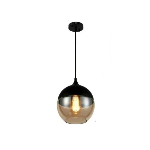Lampara De Techo Colgante De Cristal Ambar Negro image number null