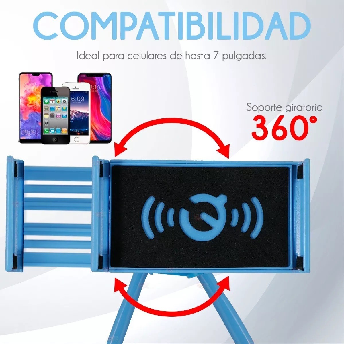 Soporte Celular Cuello Flexible Auto Color Azul image number null