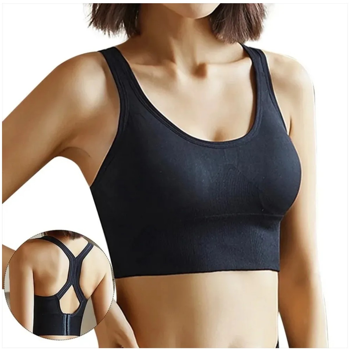 Pack De 5 C&oacute;modos Sujetadores Deportivos Sin Cables Brassier Talla L image number null