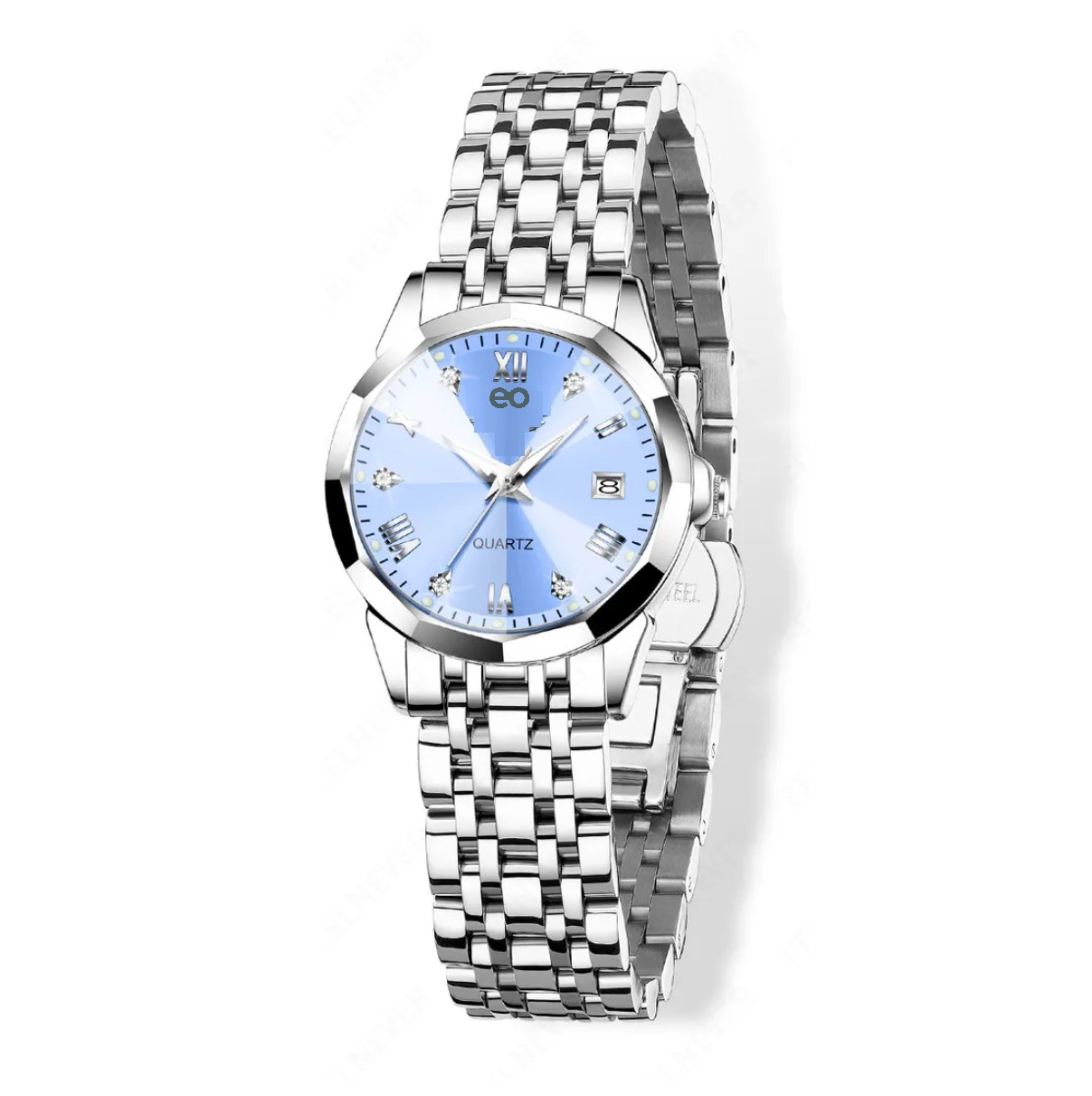 Reloj De Mujer Lige Con Collar Color Del Fondo:Plata/Azul image number null