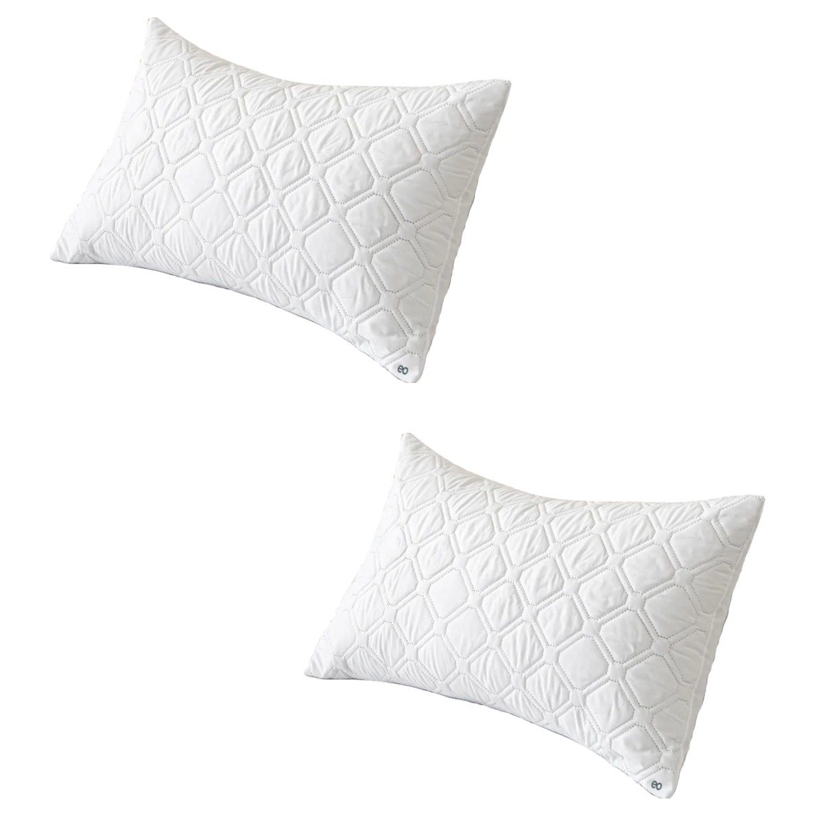 2pcs Funda De Almohadas Impermeable Protector -est&aacute;ndar Color Blanco Geometrico image number null