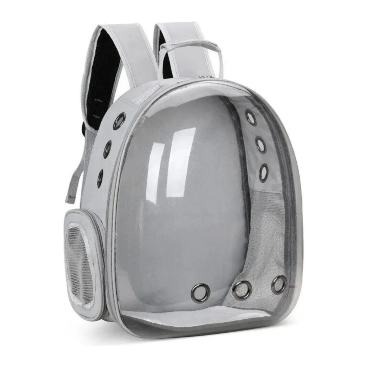 Mochila Transportadora Gato Perro Port&aacute;til Conejo Viaje Gris image number null