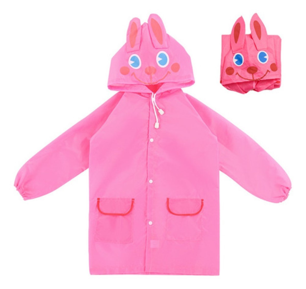 Poncho Impermeable Capa Lluvia Ni&ntilde;o Colegio Kinder Escuela ROSA image number null