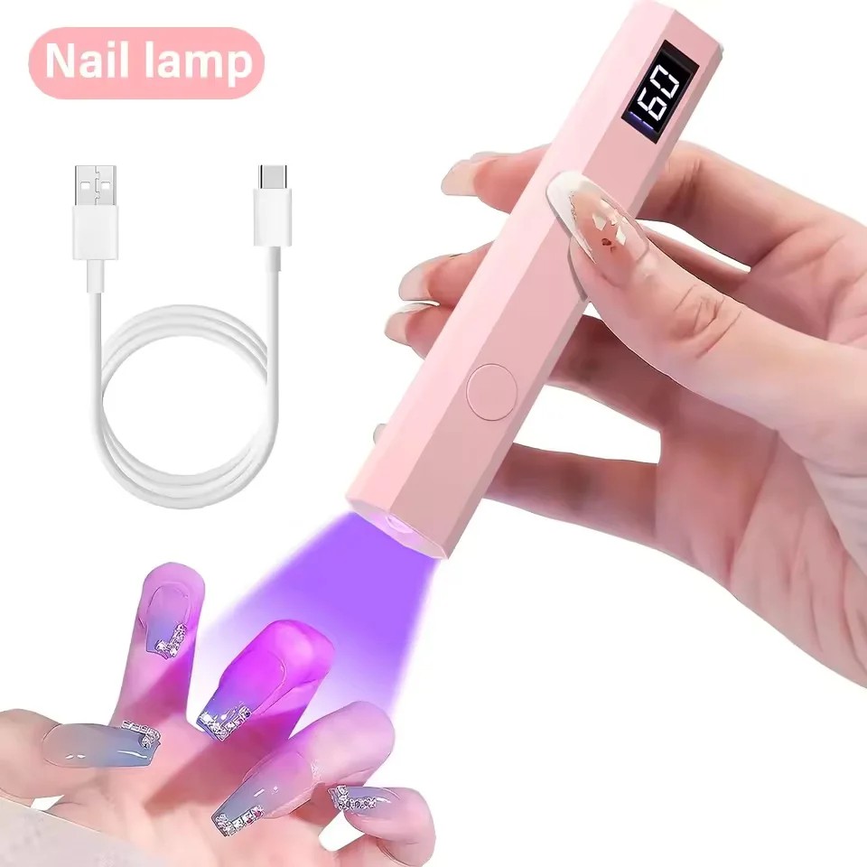 L&aacute;mpara UV LED Port&aacute;til para U&ntilde;as | Secadora de Mano Recargable USB | Curado R&aacute;pido Gel con Pantalla Digital image number null