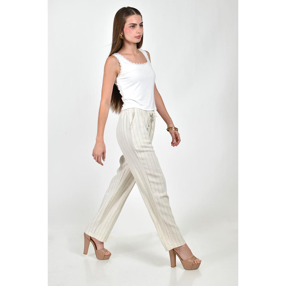 Pantalon de lino rayado Roman Fashion /Juvenil, 9205 (Arena) image number null