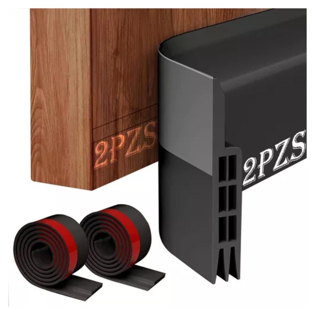 Sello Adhesivo A Prueba De Polvo Para Puertas Y Ventanas NEGRO image number null