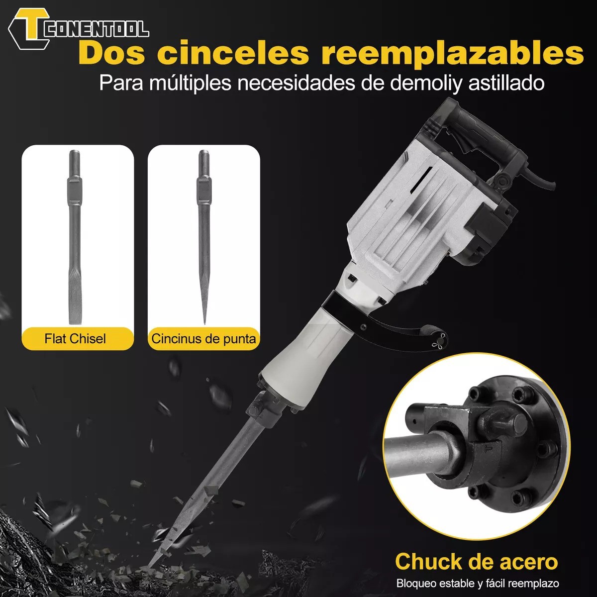 4500w Rompedor De Concreto Demoledor Profesiones Con Gafas image number null