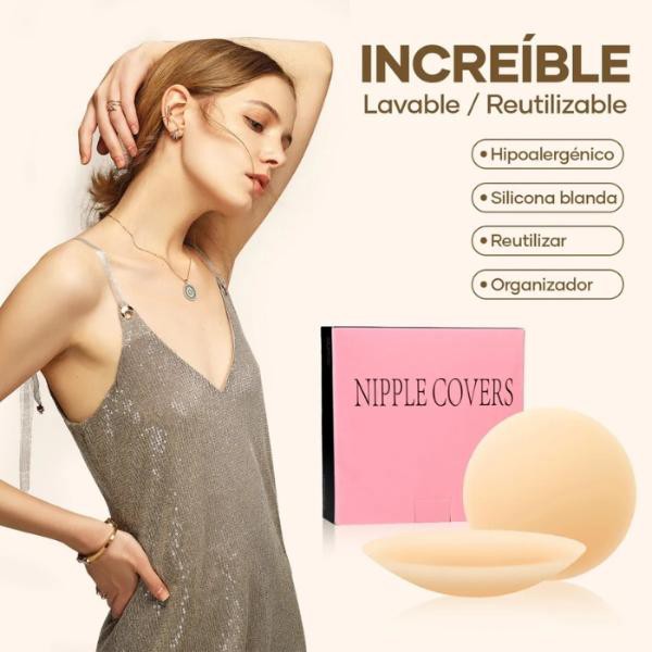 Pezoneras Bra Levanta Push Up Cubre Pez&oacute;n De Silicona Talla 8cm Copa A-C image number null