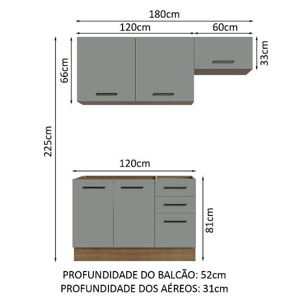 Cocina Integral Completa Modular Madesa Agata 180cm MG 09 image number null