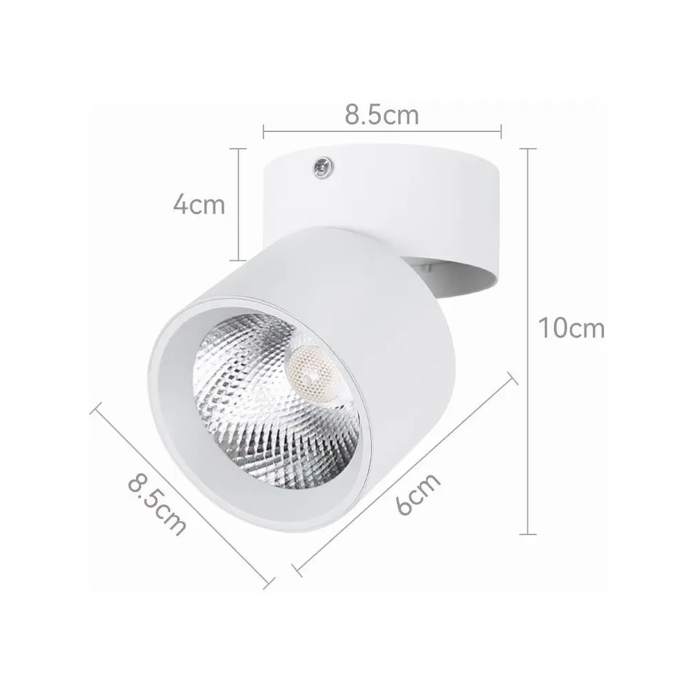 L&aacute;mparas De Techo Foco Led Luz Sobreponer Blanca 15w 4pcs blancas luz calida image number null