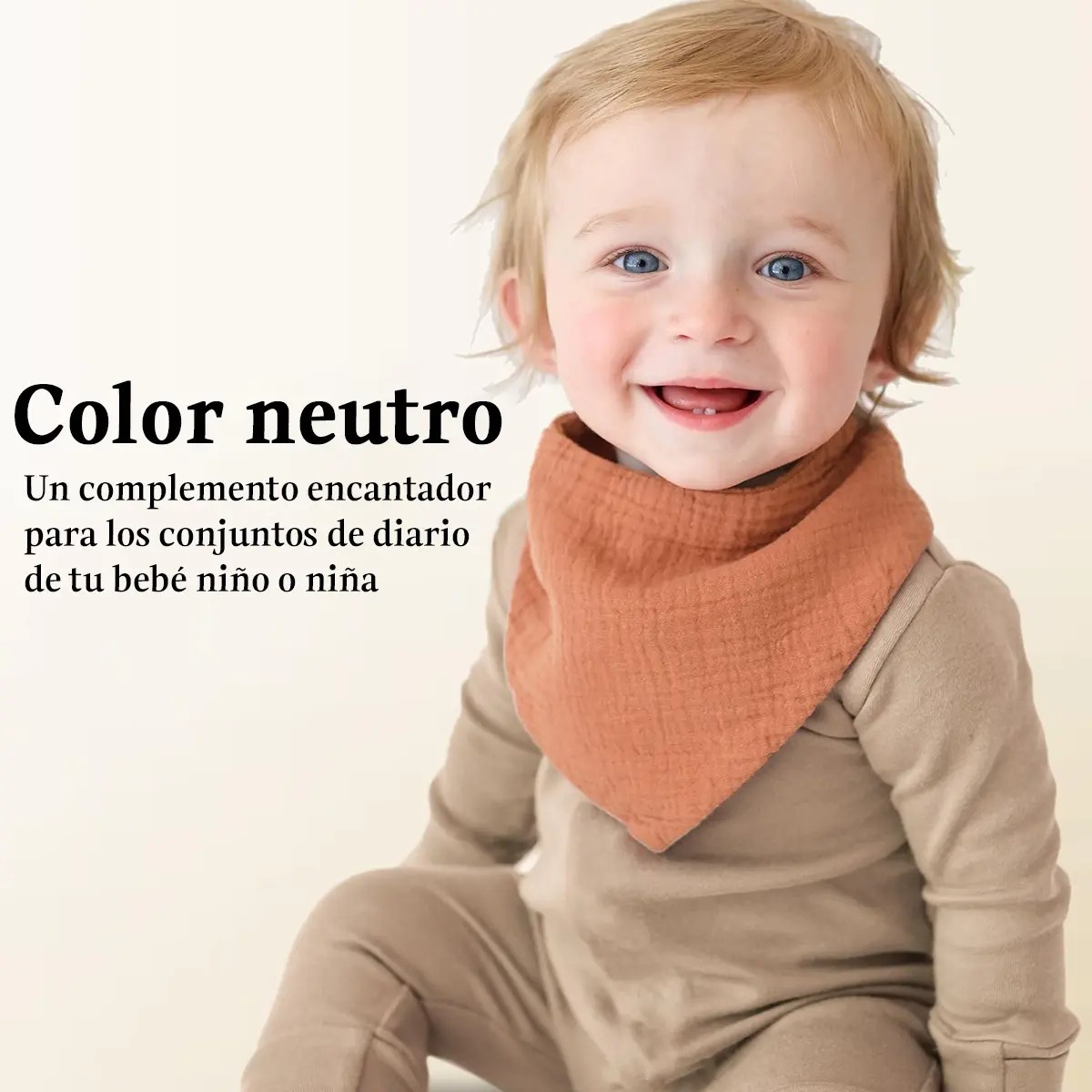 "10 Pack Baberos Bebe Bandana Absorbentes Y Suaves, Ni&ntilde;as " image number null