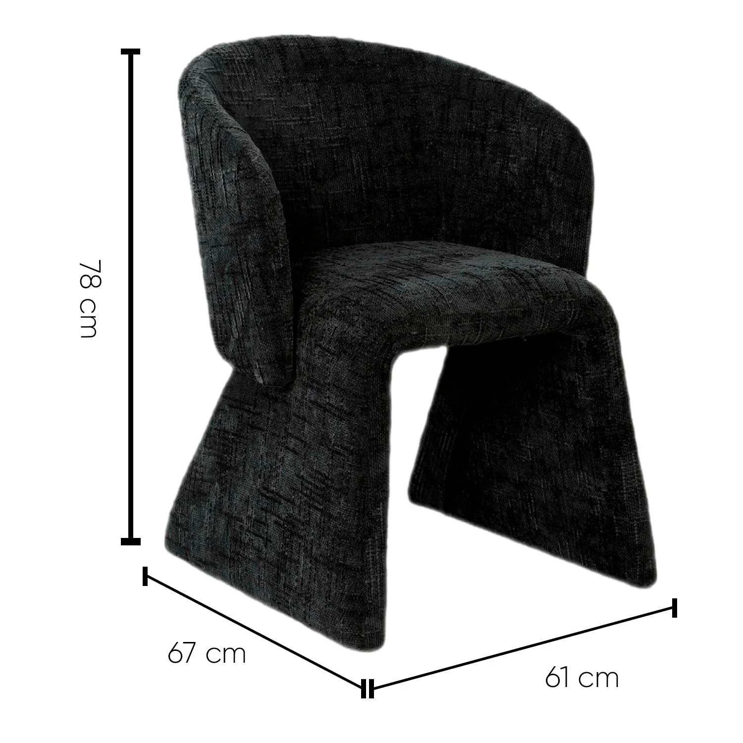 Sillon Assen Negro Kessa image number null