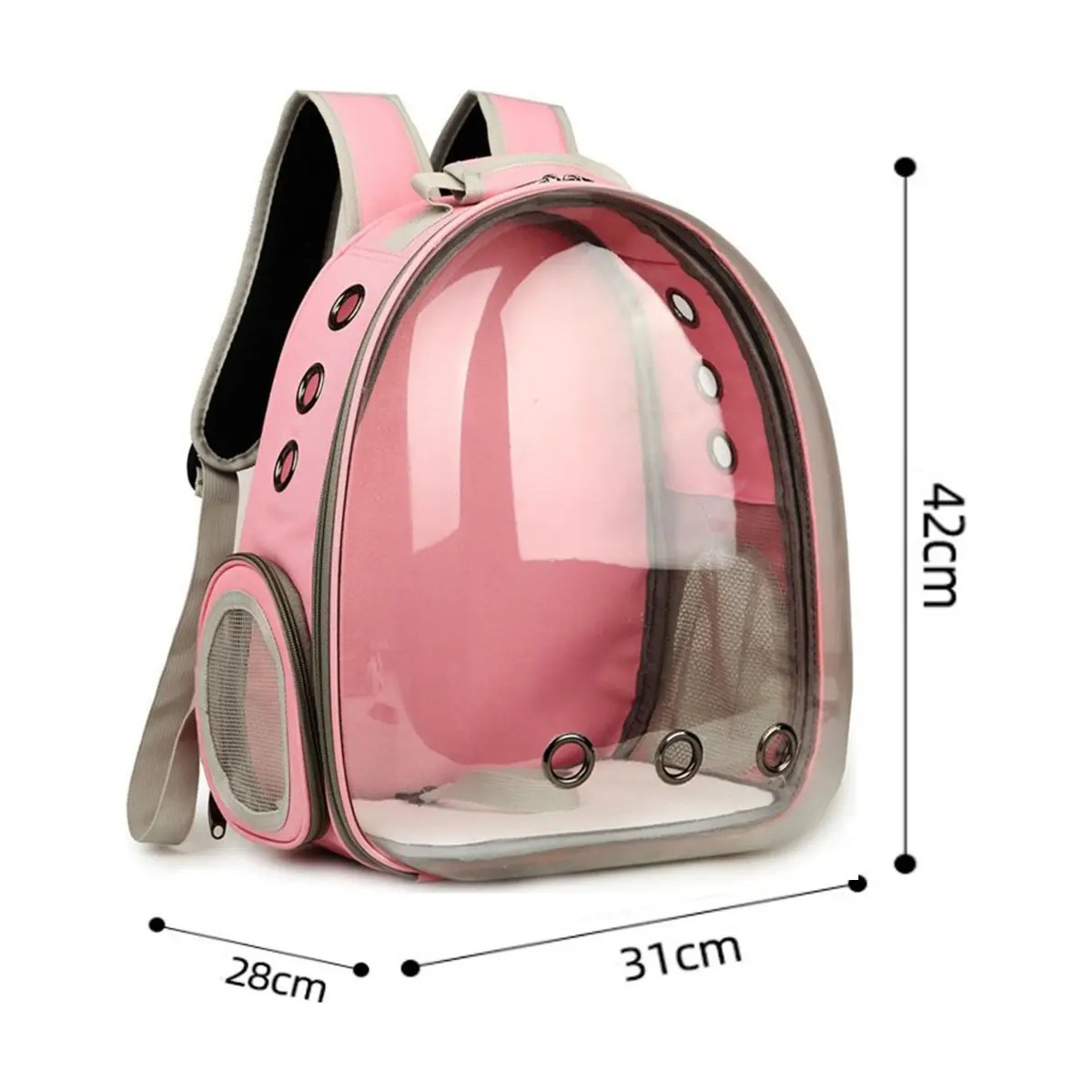 Mochila Back Pack Transportadora Gato Perro Mascota Peque&ntilde;a Rosa image number null