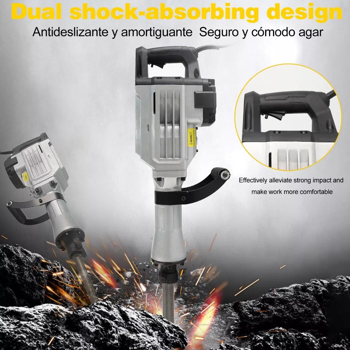 4500w Rompedor De Concreto Demoledor Profesiones Con Gafas image number null