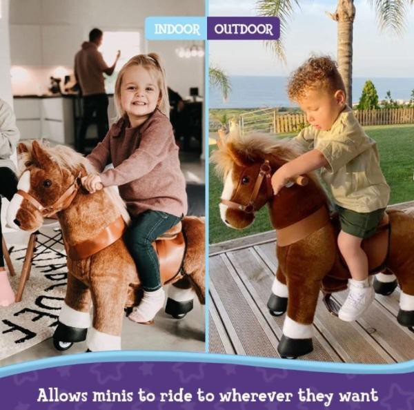 Pony para ni&ntilde;os no el&eacute;ctrico mec&aacute;nico movimiento real image number null