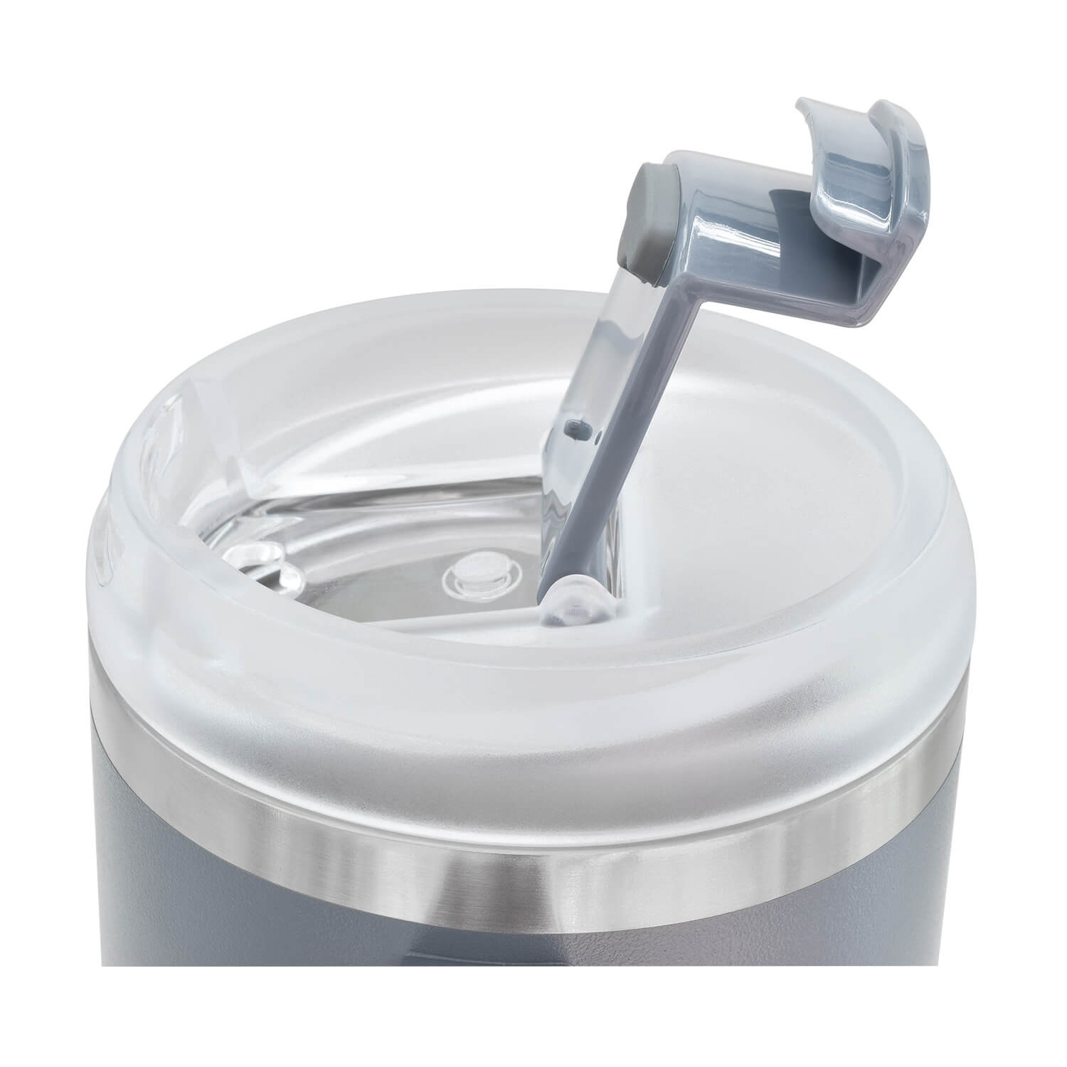 Taza t&eacute;rmica con protector a salpicaduras y tapa rosca, 470 ml, M28906114, gris claro mate image number null