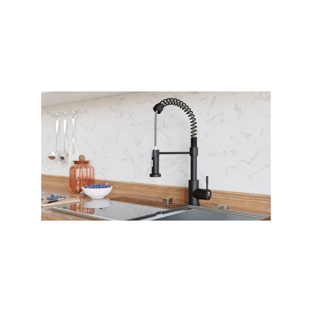 Grifo Monocomando Tecnolam Tec102 Negro Mate Llave Cocina image number null