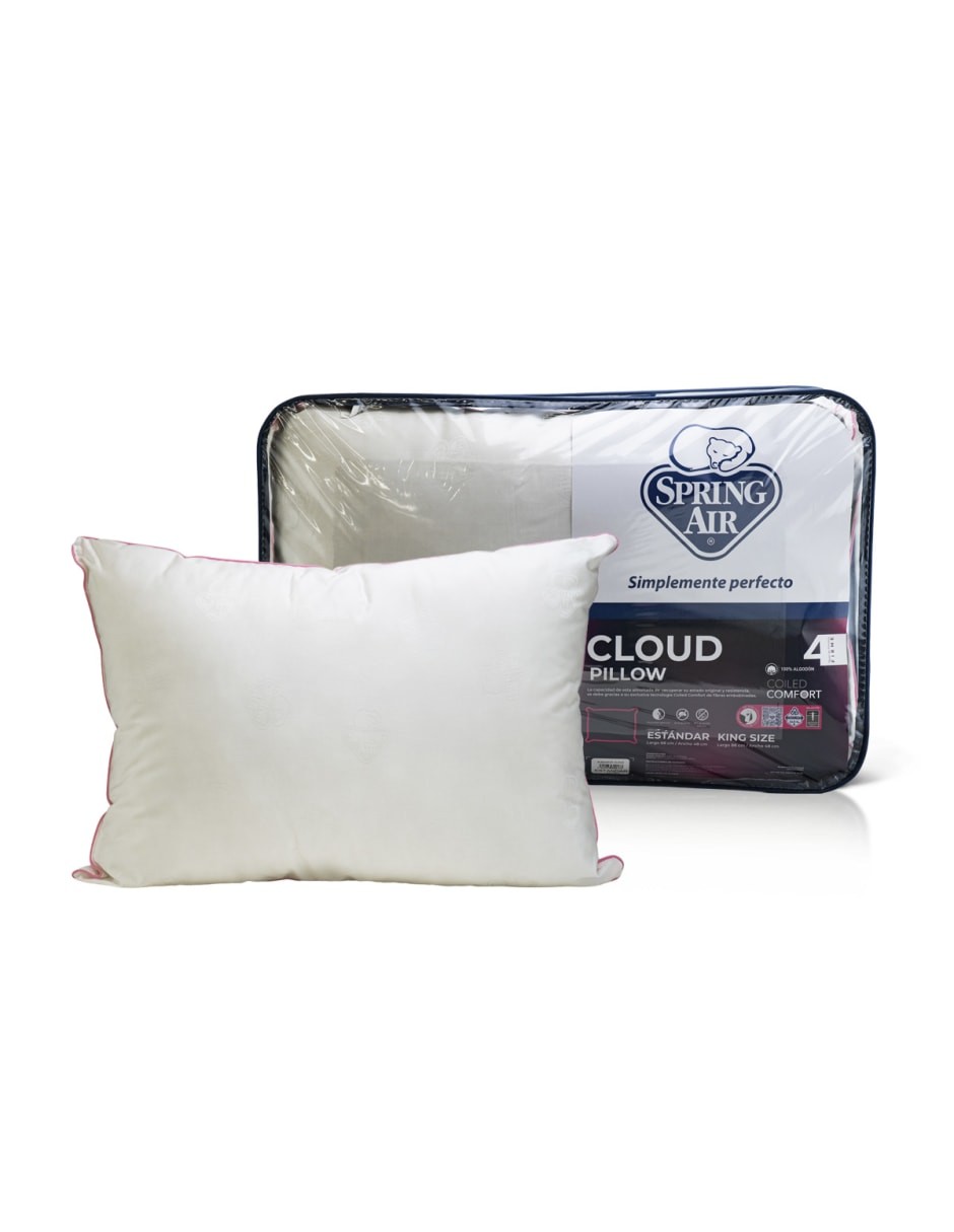 Almohada King Size Spring Air Cloud Pillow con Tecnolog&iacute;a Coiled Comfort, Hipoalerg&eacute;nica image number null