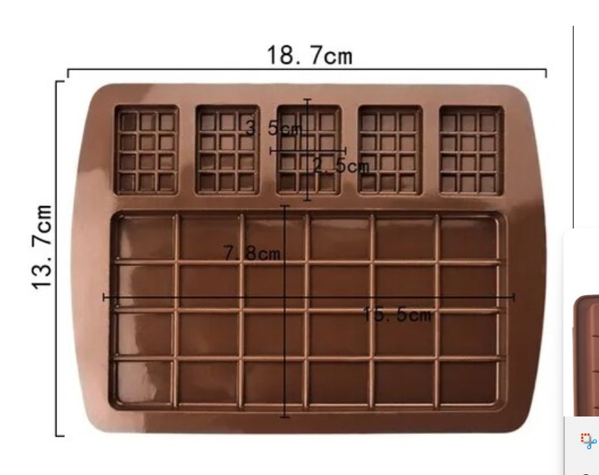 Moldes De Silicona Para Barras De Chocolate &ndash; 2 Antiadherentes Reutilizables Moldes Para Hacer Dulces Caramelos image number null