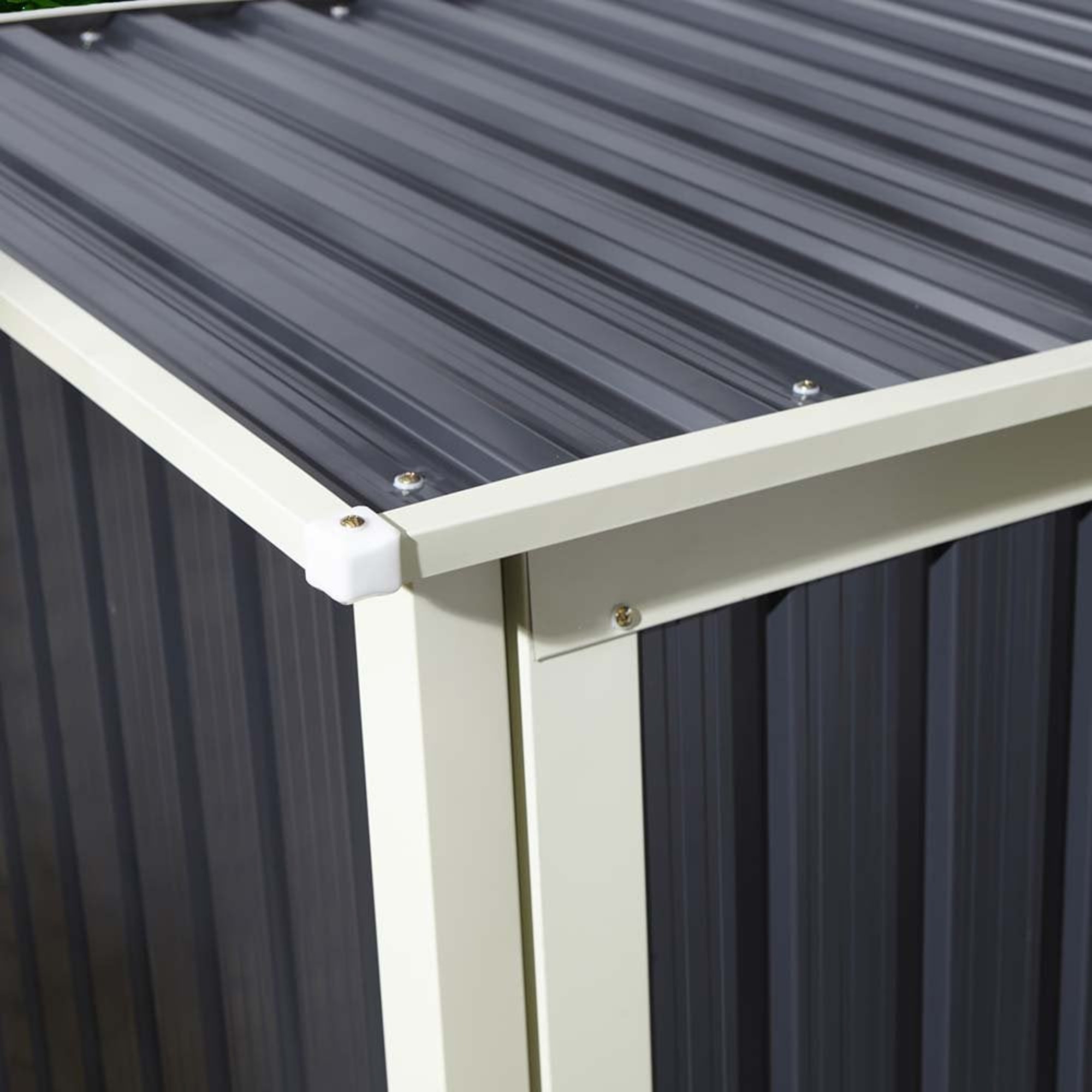 Bodega Cobertizo Exterior Fortex de Metal 143 x 186 x 90 cm Color Gris Oscuro image number null