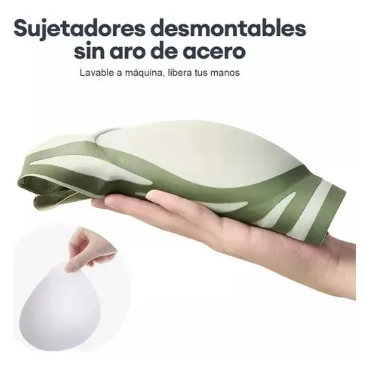Brassiers Sin Varillas Comodos Respirables 4 Piezas Negro y Piel Talla 2XL image number null