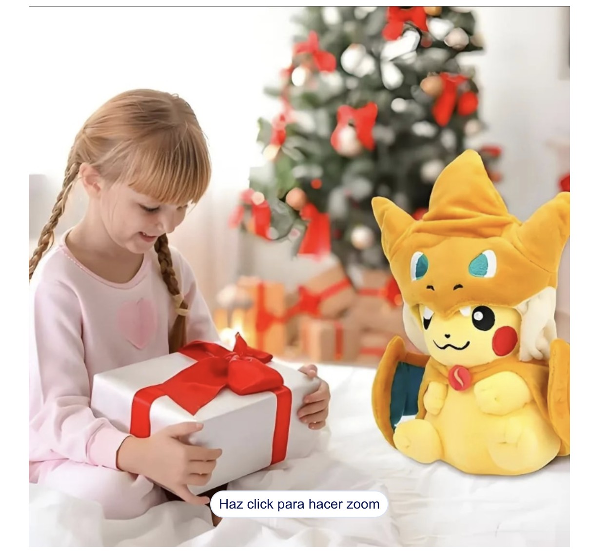 Peluche Pikachu con Disfraz de Charizard Modelo Naranja image number null