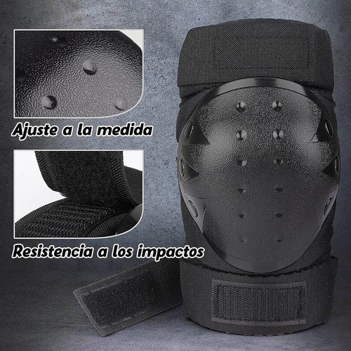 "6pcs Rodilleras Coderas Y Mu&ntilde;equeras Protecci&oacute;n Para Adulto negro ". image number null