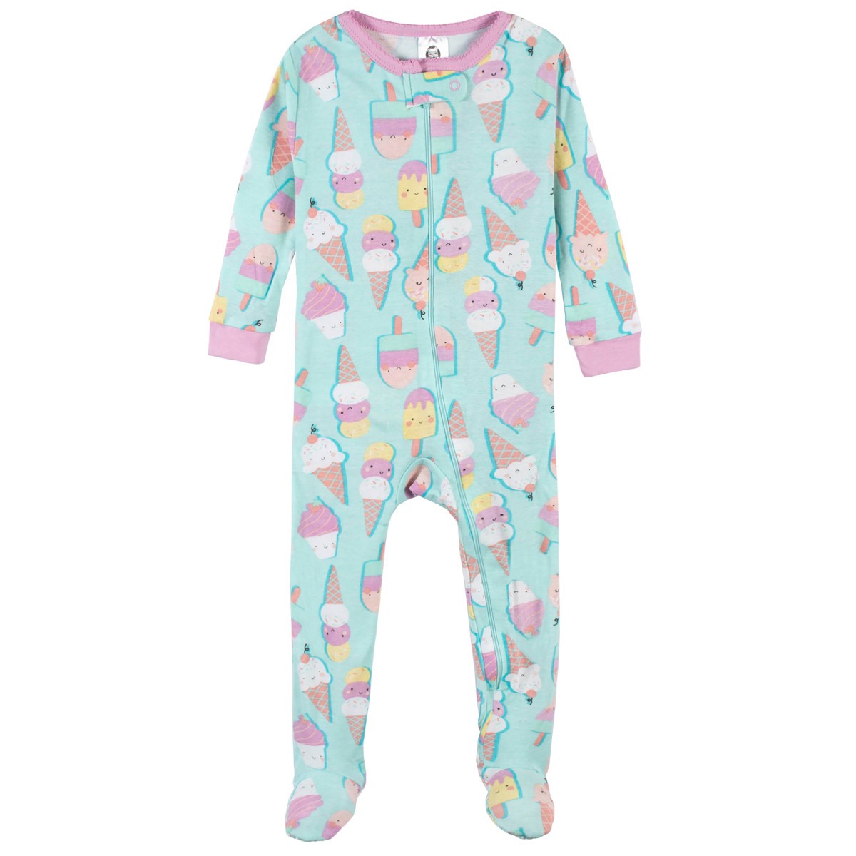 Mameluco Gerber Pack 2 Algod&oacute;n Con Pies Ropa Dormir Beb&eacute; image number null