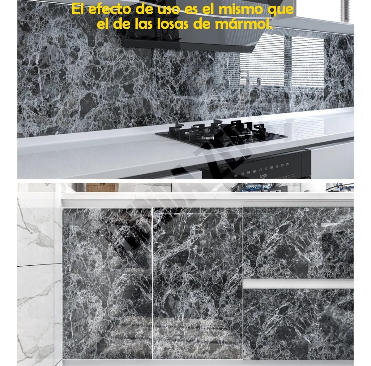 Papel Tapiz De M&aacute;rmol Para Cocina 10m X 60cm 3d Autoadhesivo image number null