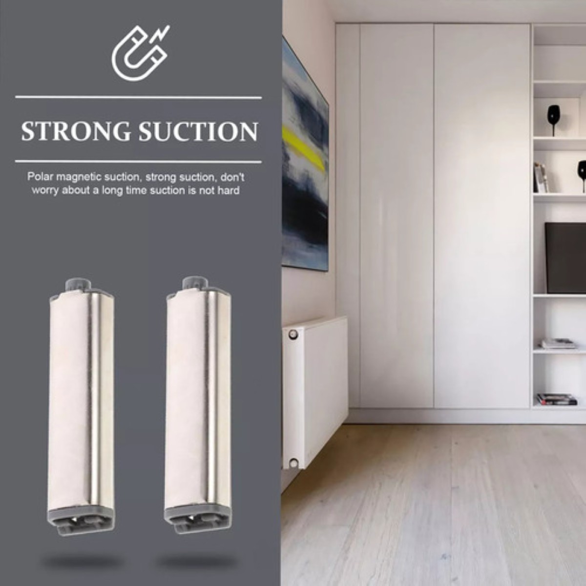 30pcs Herrajes De Cajones Push Open Para Puerta Gabinete blanco plata image number null