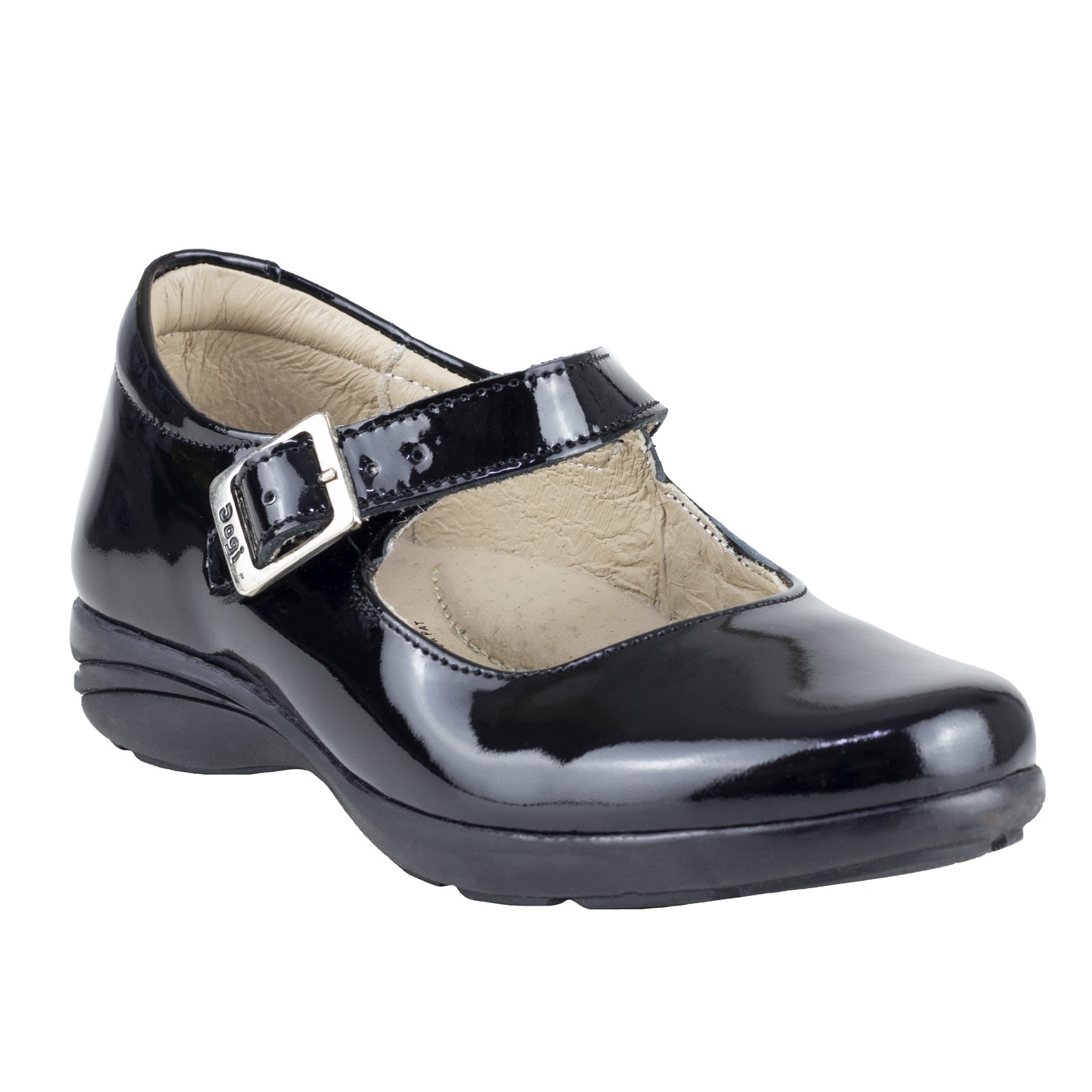 Zapatos Dogi Para Ni&ntilde;a De Charol Escolares E2516 Negro Comodo image number null