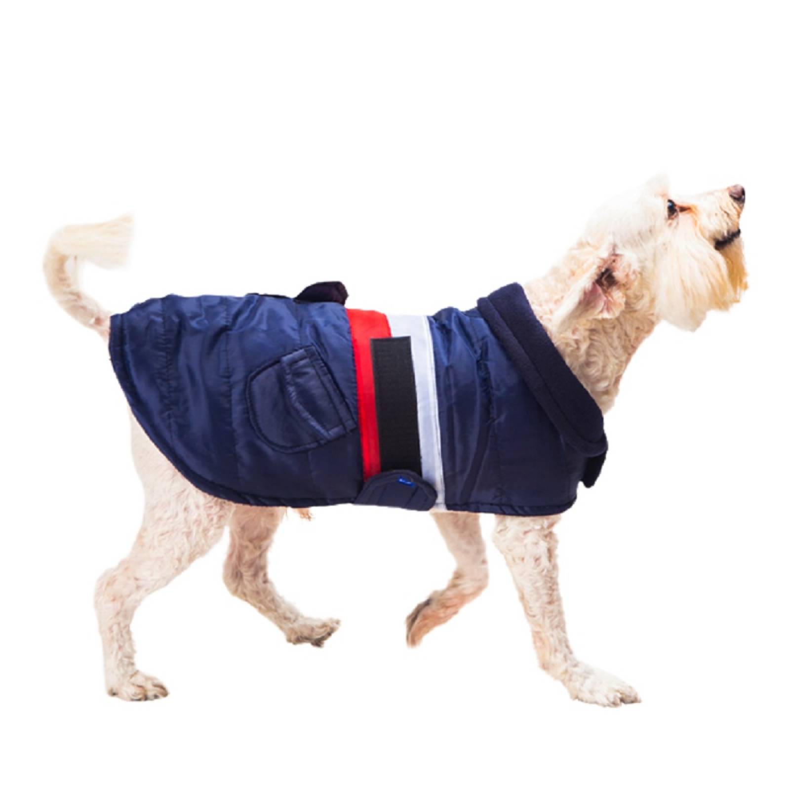 Capa Puffy Color Azul/Rojo Polar P/Perro Talla 1 Pet Pals image number null