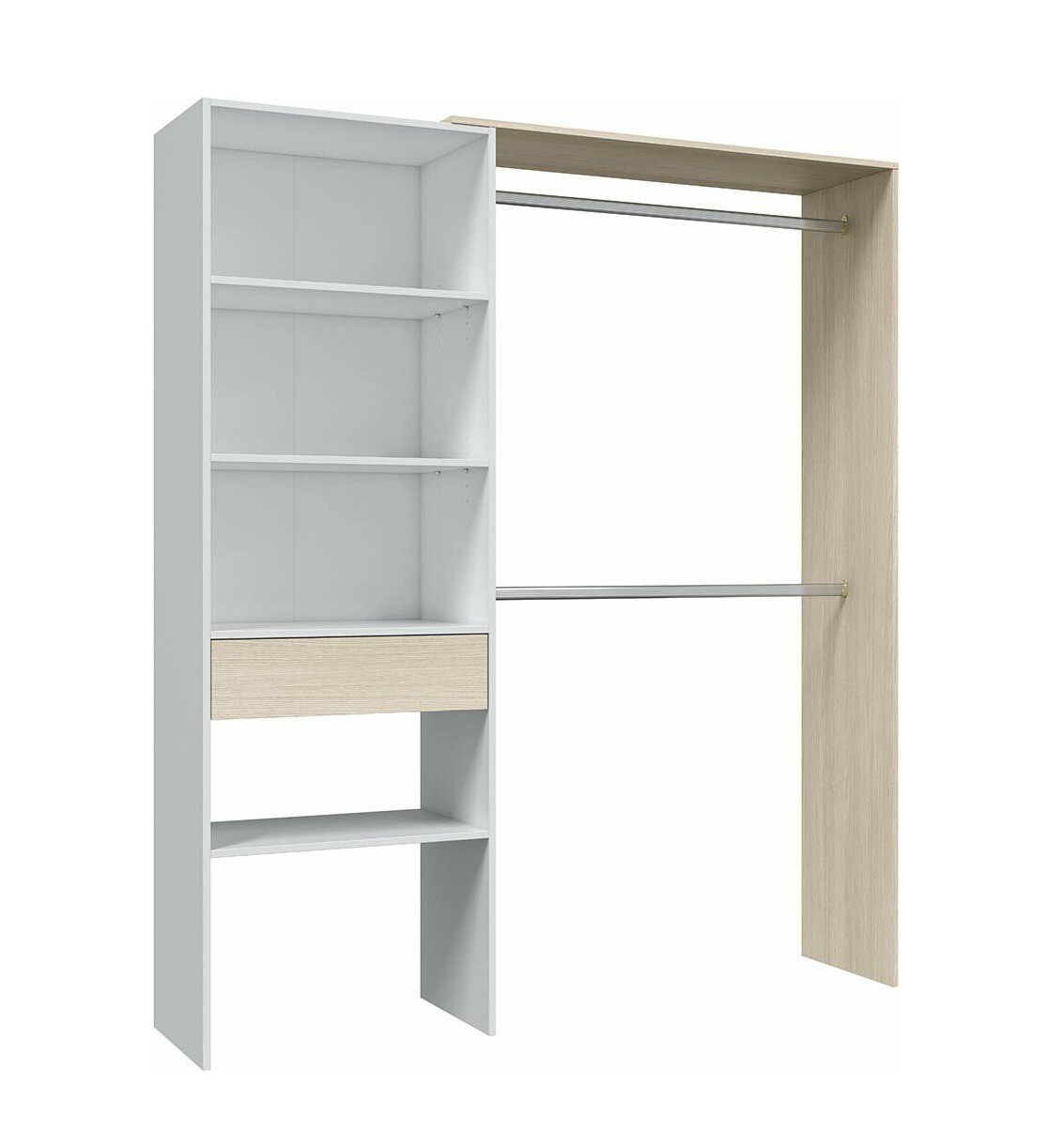 Closet abierto con un caj&oacute;n A187 Blanco con M&eacute;rida image number null