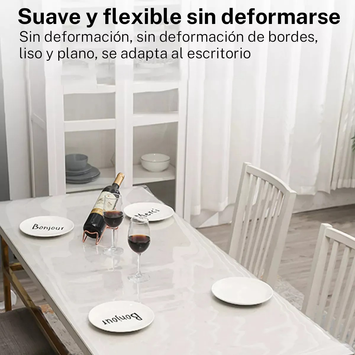 W 1 Protector De Mesa Etechmart, Impermeable, Transparente image number null
