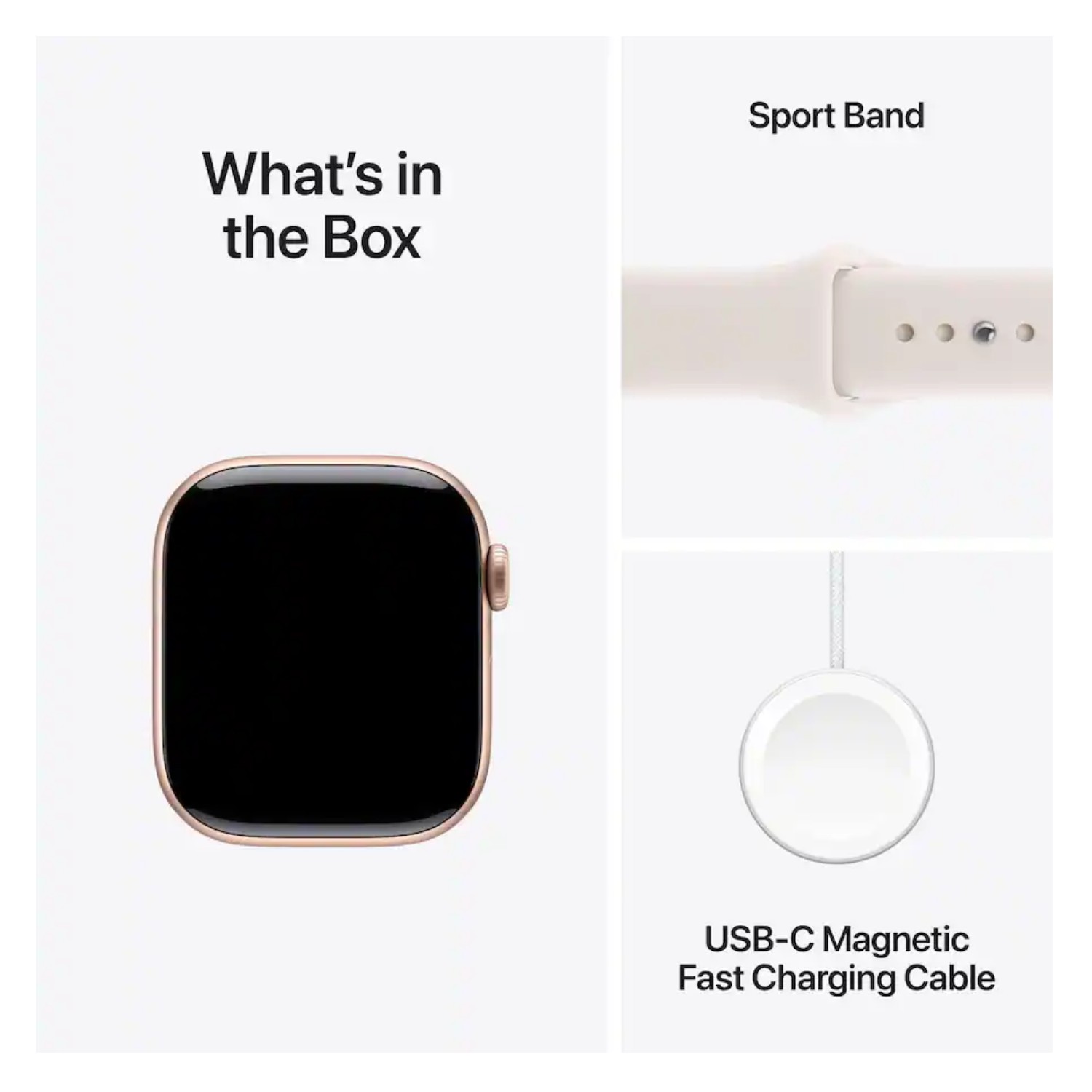 Apple Watch Series 11 Reloj Inteligente 42 mm Aluminio Oro Rosado Correa Deportiva Rosa Claro image number null