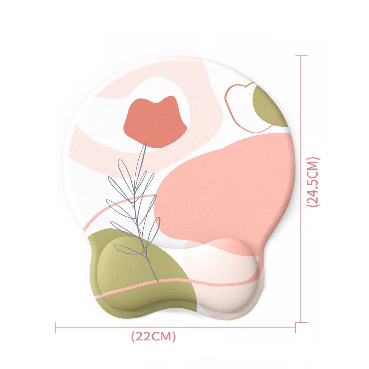 Alfombrilla De Rat&oacute;n Ergon&oacute;mica Antideslizante De Gel Raton Color Rose image number null