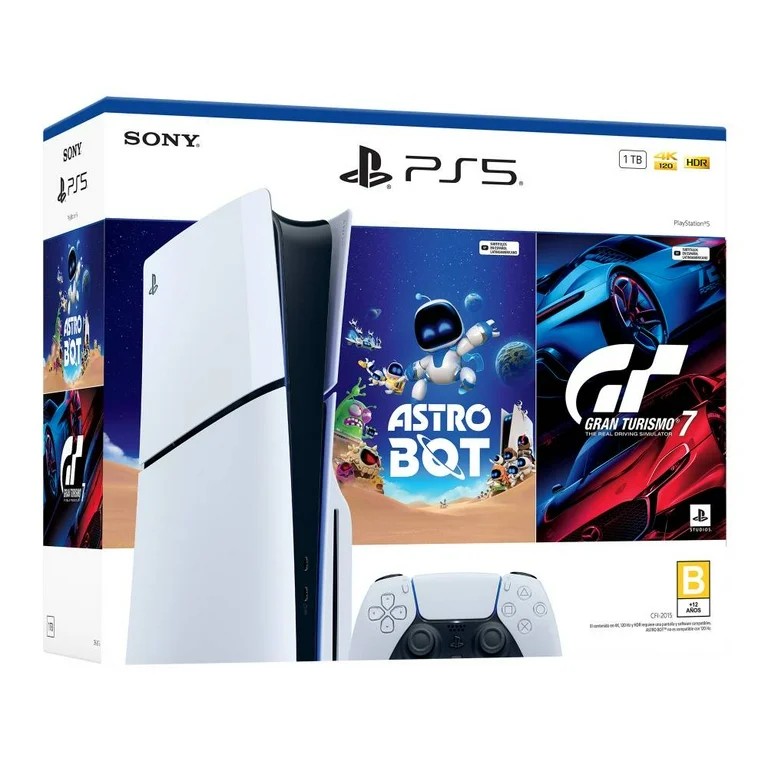Bundle Consola Sony PlayStation 5 Slim Est&aacute;ndar 1TB + Astro Bot + GT7 image number null