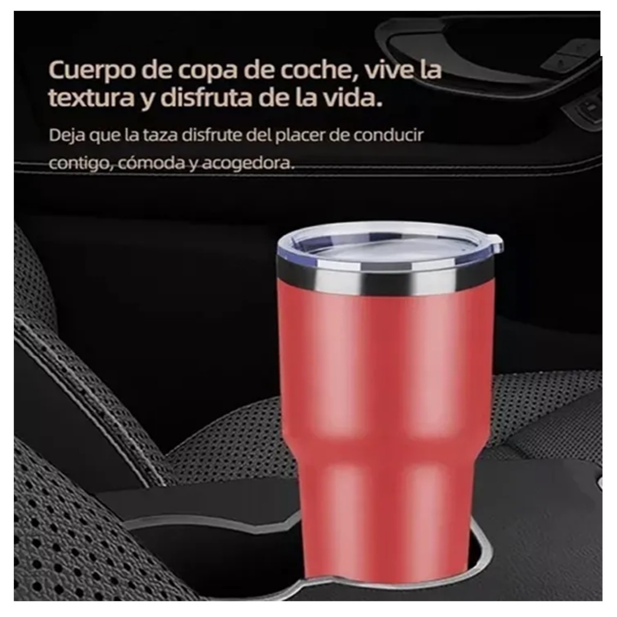 30oz De Termo Port&aacute;til De Acero Inoxidable Con Calor Y Fr&iacute;o, Rojo image number null