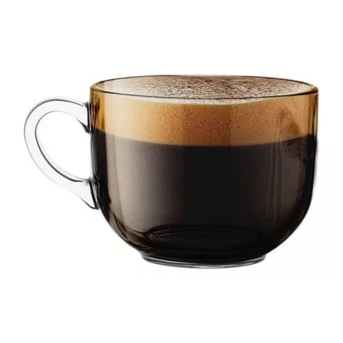 12 Taza Grande Vidrio Para Caf&eacute; O Capuchino 470ml Jumbo transparente image number null