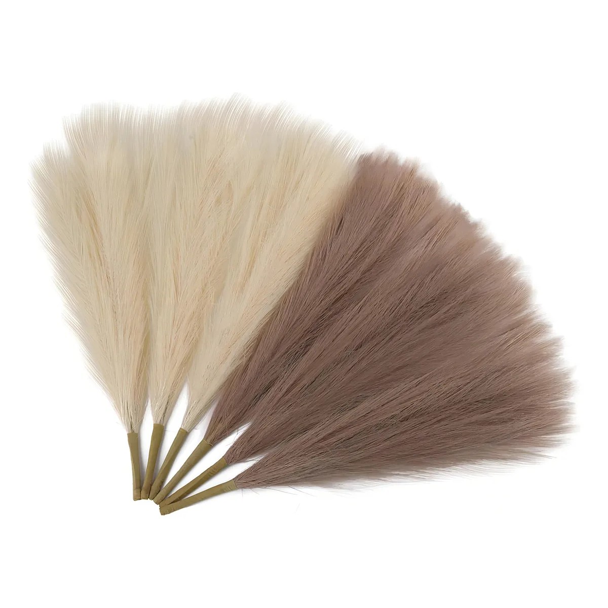 Ramo Pampas Artificiales Marr&oacute;n Beige 45 cm 6 Unidades Marr&oacute;n Beige image number null
