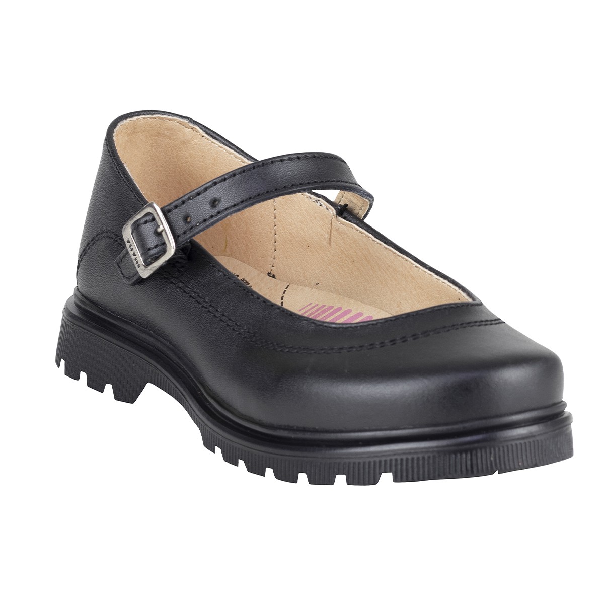 Zapatos Escolares Yuyin Ni&ntilde;a 24380 Negro Piel Antiderrapante image number null